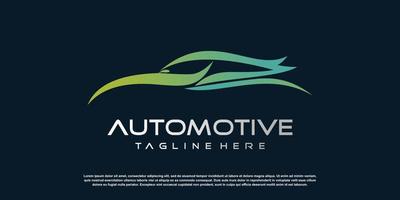 automotive logo design with modern unique style premium vector