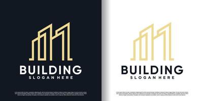 Building logo with modern concept Premium Vector