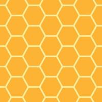 Honeycomb seamless pattern. Abstract geometric yellow honeycomb seamless pattern. Hexagon pattern. Vector illustration