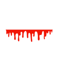 sangue versato. un liquido rosso appiccicoso che sembrava il sangue che gocciola. concetto di crimine di halloween. png