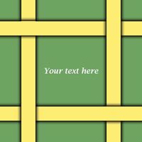 Green Abstract Background with Yellow Lines and Shadows vector