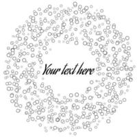 Abstract Round Form of White Vector Bubbles on a White Background. Design Circle Template Background.