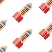 Seamless pattern with space rocket. Vector illustration.