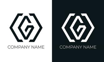 plantilla de diseño de vector de logotipo de letra inicial g. tipografía g moderna y creativa y colores negros.