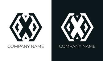 plantilla de diseño de vector de logotipo de letra inicial x. tipografía creativa moderna de moda x y colores negros