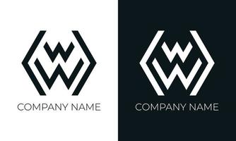 Initial letter w logo vector design template. Creative modern trendy w typography and black colors