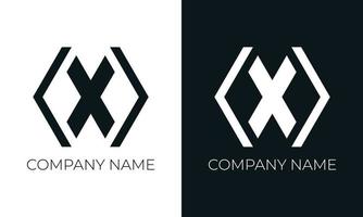 Initial letter x logo vector design template. Creative modern trendy x typography and black colors