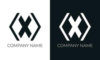 Initial letter x logo vector design template. Creative modern trendy x typography and black colors