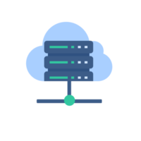 serveurs de centres de données. se connecter au big data sur le cloud. grande quantité de stockage de données png