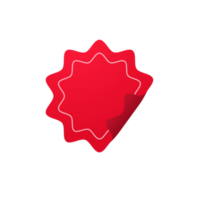 red basic shape for new product stickers special offer label png