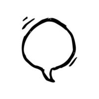 Sketch Speech Bubble. Hand drawn blank Speech Bubble. Dialog empty cloud on white background. Vector illustration.