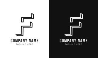 plantilla de diseño de logotipo de monograma de letra inicial f. esquema creativo f tipografía y colores negros. vector