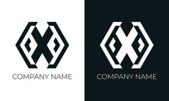 Initial letter x logo vector design template. Creative modern trendy x typography and black colors