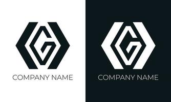 plantilla de diseño de vector de logotipo de letra inicial g. tipografía g moderna y creativa y colores negros.