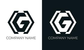 Initial letter g logo vector design template. Creative modern trendy g typography and black colors.