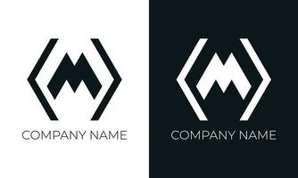 Initial letter m logo vector design template. Creative modern trendy m typography and black colors