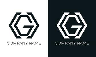 Initial letter g logo vector design template. Creative modern trendy g typography and black colors.