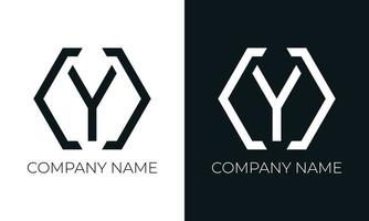 Initial letter y logo vector design template. Creative modern trendy y typography and black colors.
