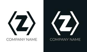 Initial letter z logo vector design template. Creative modern trendy z typography and black colors.
