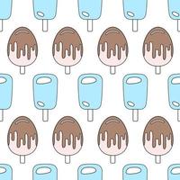 Seamless pattern with ice cream. Vector illustration.