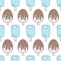 Seamless pattern with ice cream. Vector illustration.