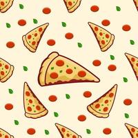 delicious pizza pattern design vector