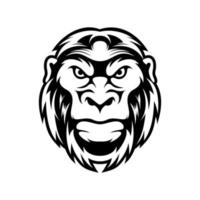 Head monkey illustration design vector