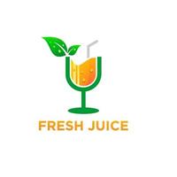 diseño de logotipo de jugo fresco vector