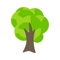 Tree icon simple flat green tree design Economical paper usage ideas To reduce cutting down trees png