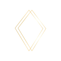 golden geometric frame Double golden lines that look luxurious. for decorating wedding cards png