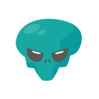 fremde Gesichter. grüne Alien-Kreatur mit großen Augen png