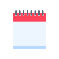 Calendar icon. A red calendar for reminders of appointments and important festivals in the year. png