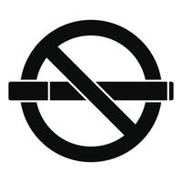 Public no smoking icon, simple style vector