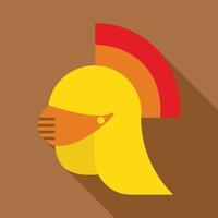 Medieval helmet icon, flat style vector