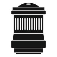 Lens icon, simple style vector