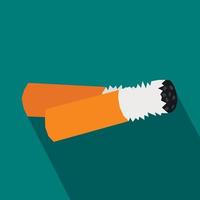 Cigarette butt icon, flat style vector