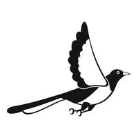 Magpie fly icon, simple style vector