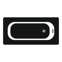 Air view bathtube icon, simple style vector