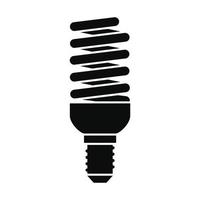 Bulb energy saving icon, simple style vector