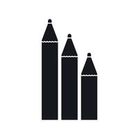 Three pencils icon, simple style vector