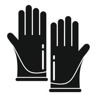 icono de guantes de laboratorio forense, estilo simple vector