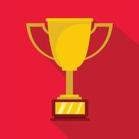 Cup award icon vector flat