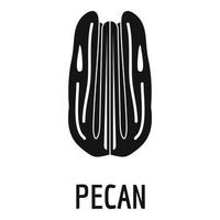 Pecan icon, simple style vector