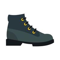 Gray boot icon in flat style vector