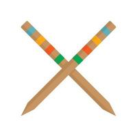 Croquet stick icon, flat style vector