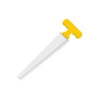 Hand hunting saw icon, flat style vector