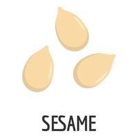 Sesame icon, flat style vector