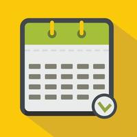 Calendar modern icon, flat style vector