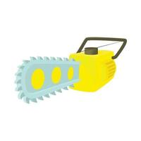 Chainsaw icon in cartoon style vector