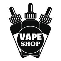 Vape liquid shop logo, simple style vector